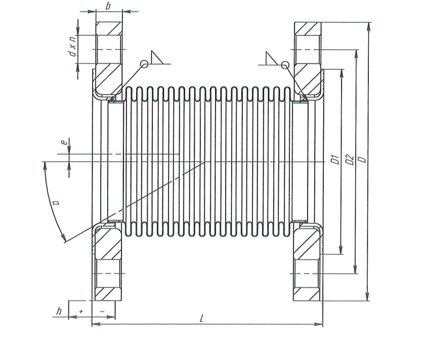 Сильфонный компенсатор чертеж dwg