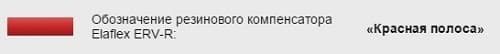 Обозначение компенсаторов ERV-R