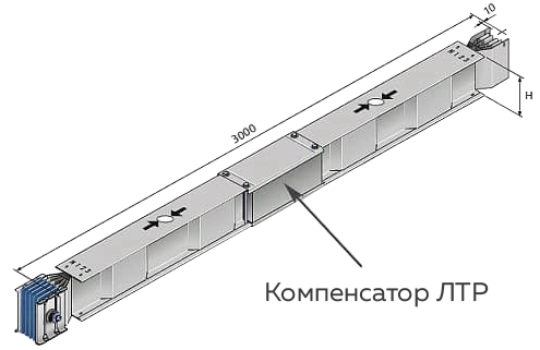 Установка компенсаторов ЛТР