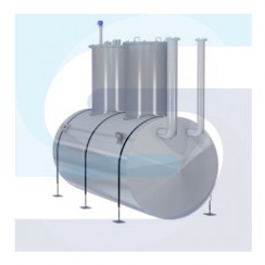 Резервуар горизонтальный стальной подземный двустенный 40 м³