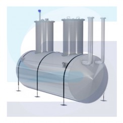 Резервуар горизонтальный стальной подземный двустенный 45 м³